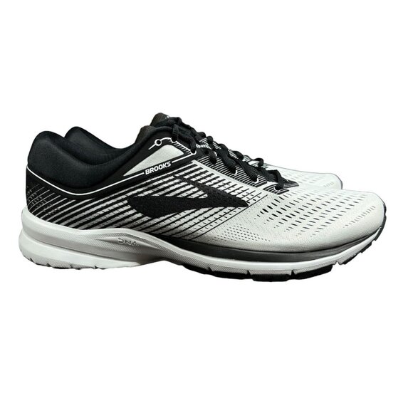 Brooks Launch White Black Running Shoes Men's Size 13 D
